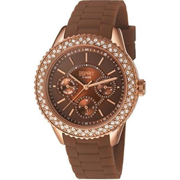 Orologio analogico con cinturino marrone e oro e rosso Esprit marrone