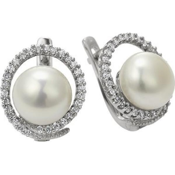 Orecchini con zirconia a clip in sterling 925 argento Adriana