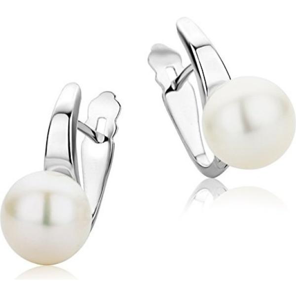 Orecchini con perle in oro bianco certificato autenticità Miore giallo