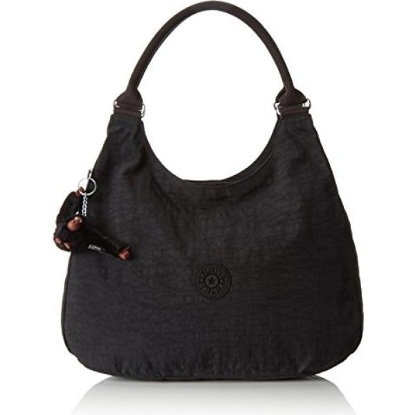 Borsa a tracolla con zip e tasche nero Kipling nero