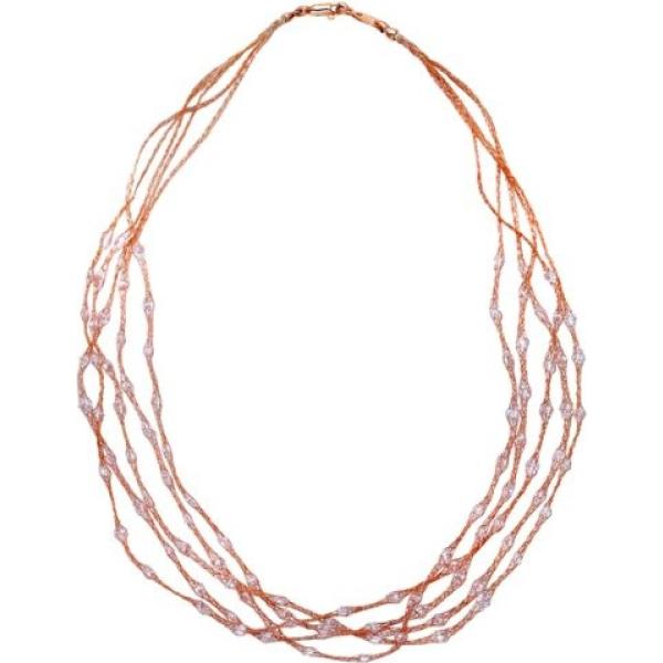 Collana in oro rosa impreziosito argento Citerna grigio