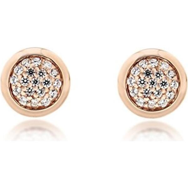 Orecchini a perno in sterling 925 ipoallergenico argento e oro e bianco Tuscany Silver giallo