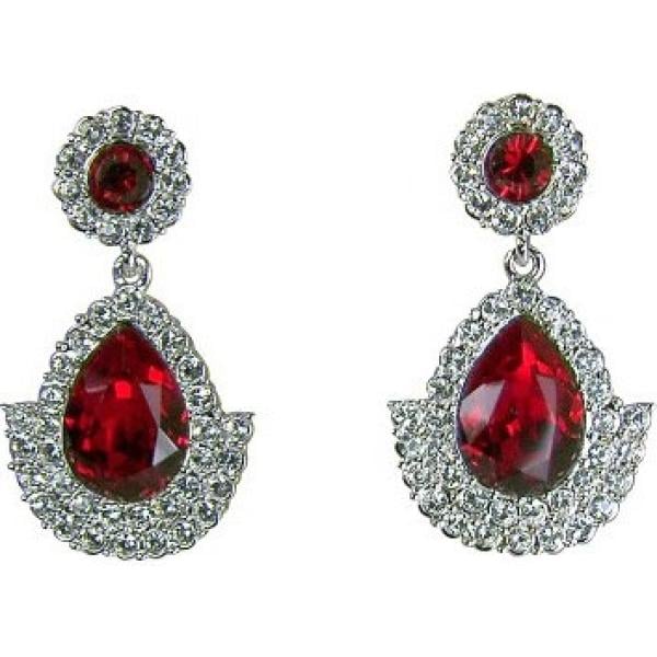 Orecchini a goccia rosso Cristalina rosso