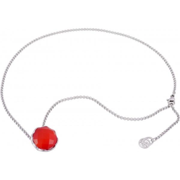 Ciondolo effetto lucido in acciaio inox rosso Mike Ellis New York rosso