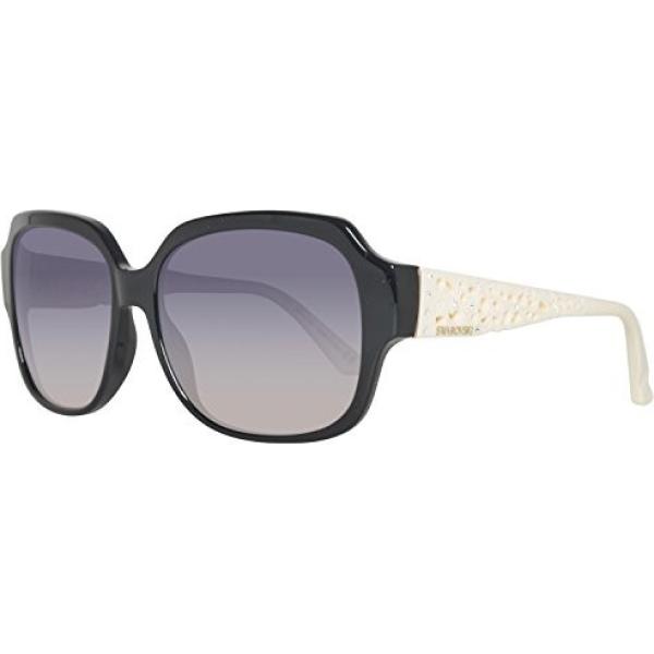 Occhiali da sole protezione dai raggi nero e avorio e grigio Swarovski nero