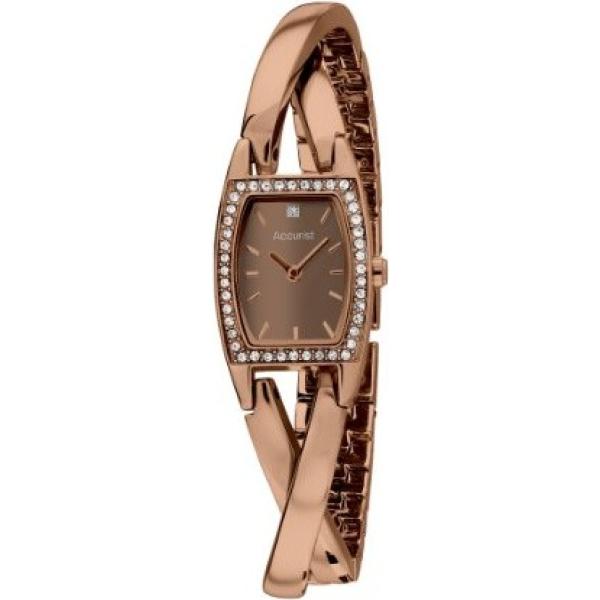 Orologio analogico in oro rosa Accurist marrone