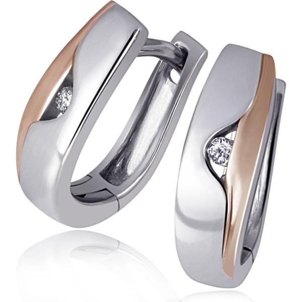 Collana in sterling 925 oro e bianco e argento Goldmaid bianco
