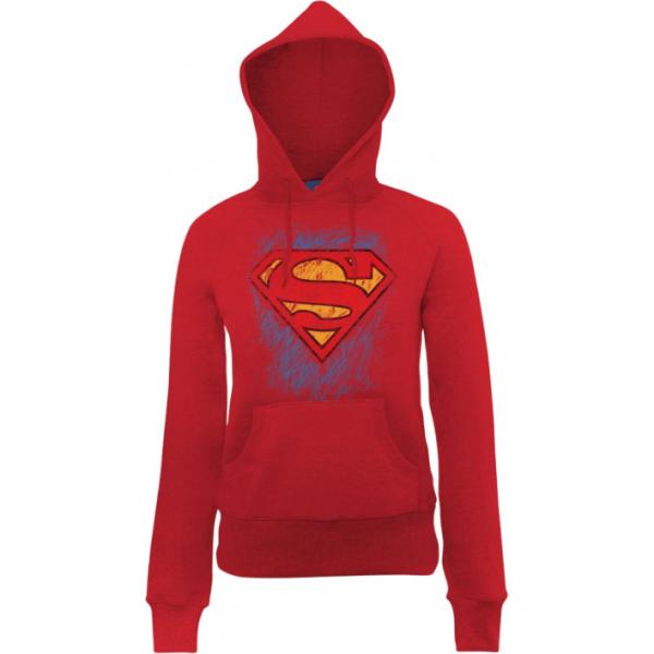 Felpa con fumetto e cappuccio rosso DC Comics rosso