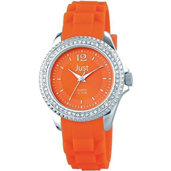 Orologio analogico con strass e cinturino arancione Just Watches arancione