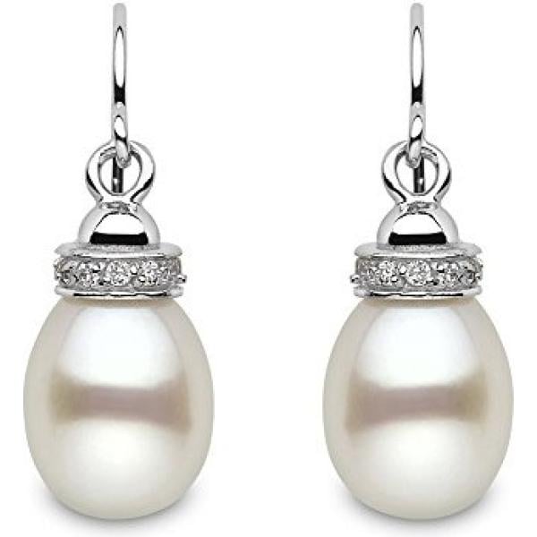 Orecchini con perle argento Kimura Pearls grigio