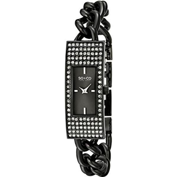 Orologio con cinturino in acciaio inox nero SO & CO New York nero