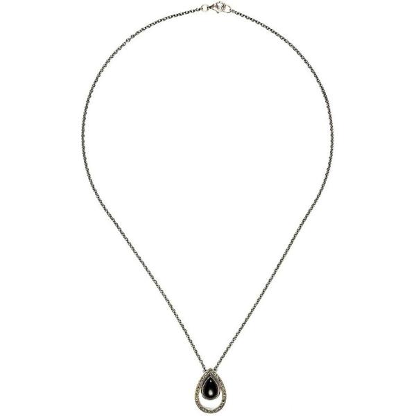 Collana in argento 925 nero Esse Marcasite grigio