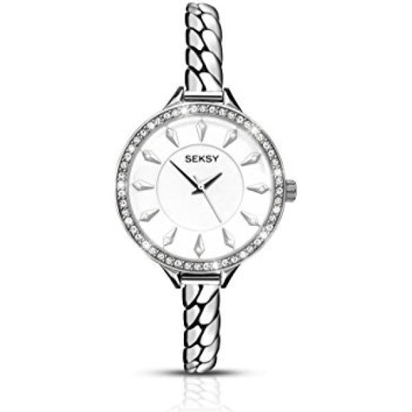 Orologio analogico con cinturino argento e bianco Sekonda grigio