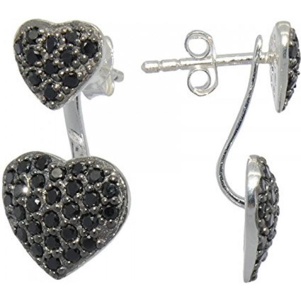 Orecchini pendenti in sterling 925 argento Melina grigio