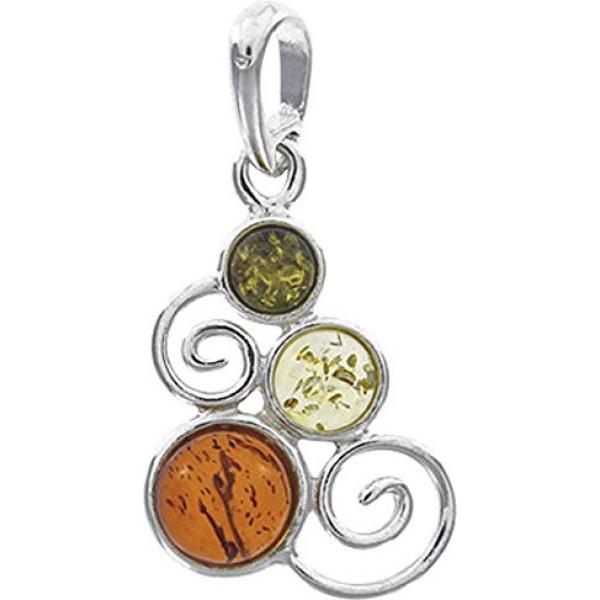 Ciondolo fantasia in argento 925 multicolore Nature dAmbre grigio