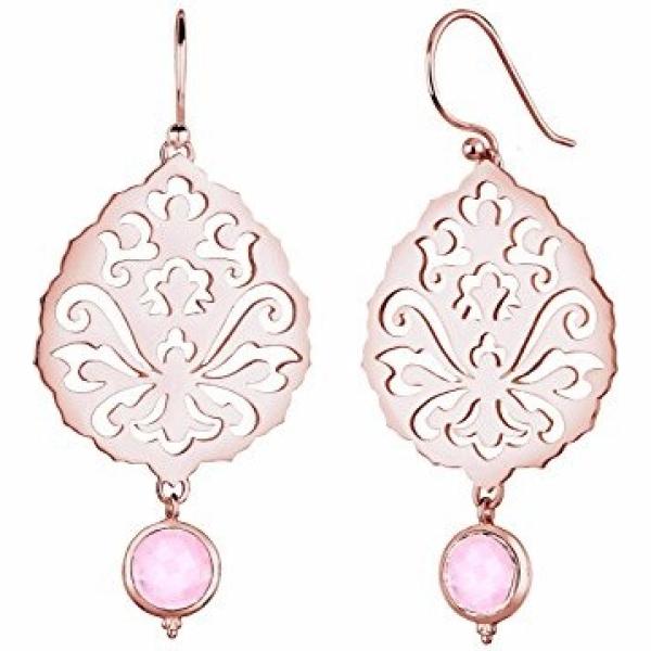 Orecchini pendenti in argento 925 oro e rosa Elli giallo