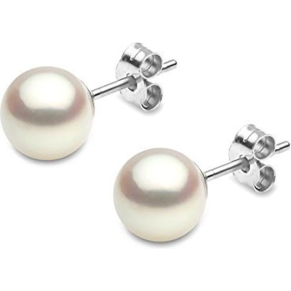 Orecchini in oro bianco Kimura Pearls giallo