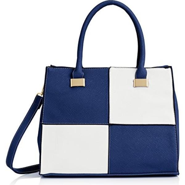 Borsa a mano a quadri blu SwankySwans blu a quadri