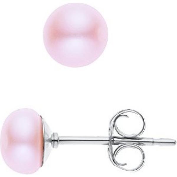 Orecchini in argento 925 rosa Pearls & Colors grigio