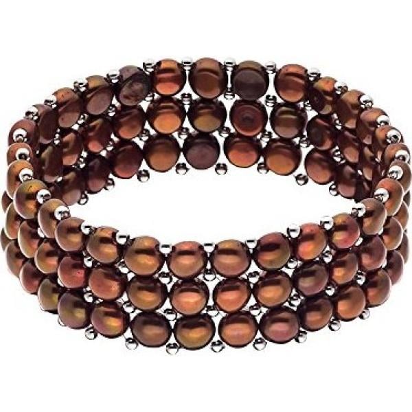 braccialetti Pearls & Colors marrone