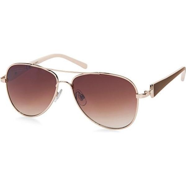 Occhiali da sole e montature per occhiali da vista da aviatore con strass lenti sfumate oro e nero e marrone StyleBREAKER giallo