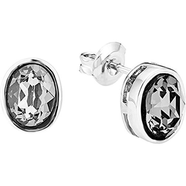 Orecchini in ottone rodiato argento Noelani grigio
