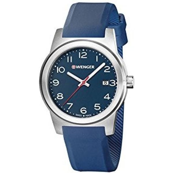 Orologio analogico con cinturino e fasce blu Wenger blu