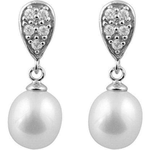 Orecchini in argento 925 bianco Bella Pearls grigio