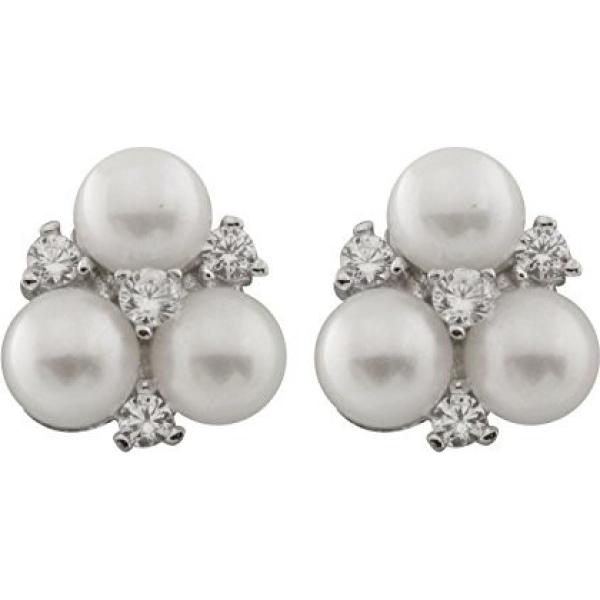 Orecchini in argento 925 bianco Bella Pearls grigio