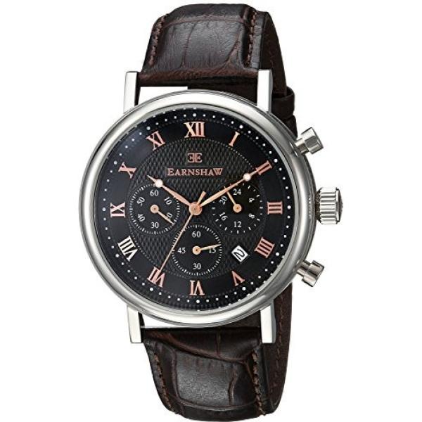 Orologio analogico con cinturino marrone Thomas Earnshaw marrone