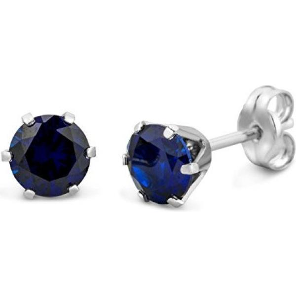 Orecchini in oro bianco certificato autenticità blu Miore blu