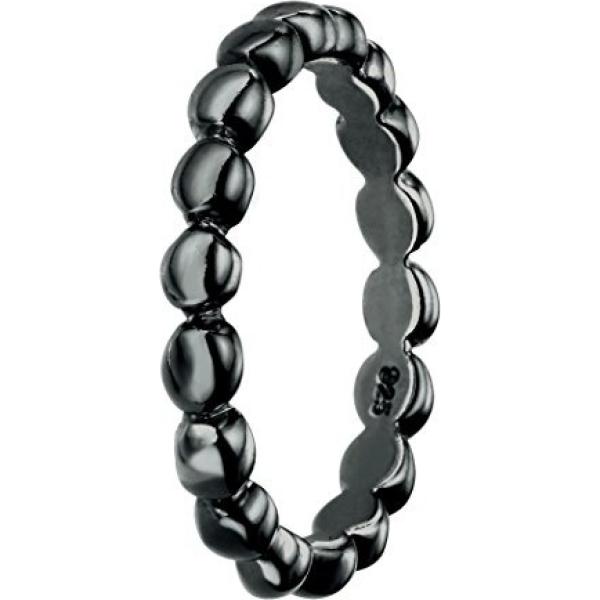 Anello con fiocco effetto lucido scollo profondo con fasce argento e blu Elements Silver grigio