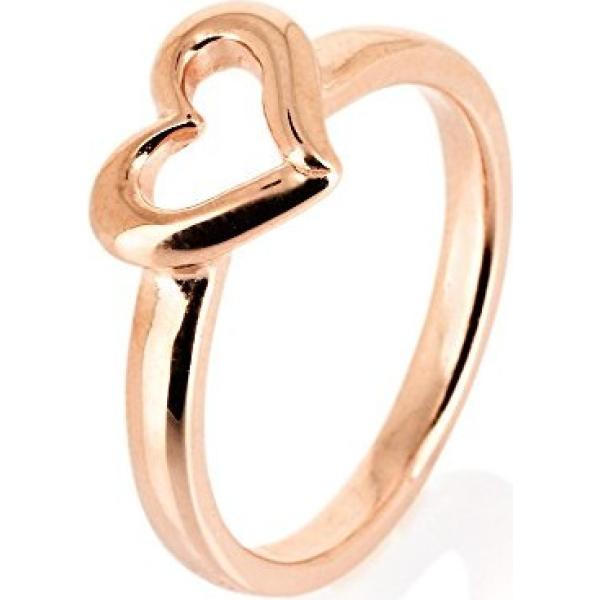 Anello con cuore in sterling 925 argento e oro Heartbreaker grigio
