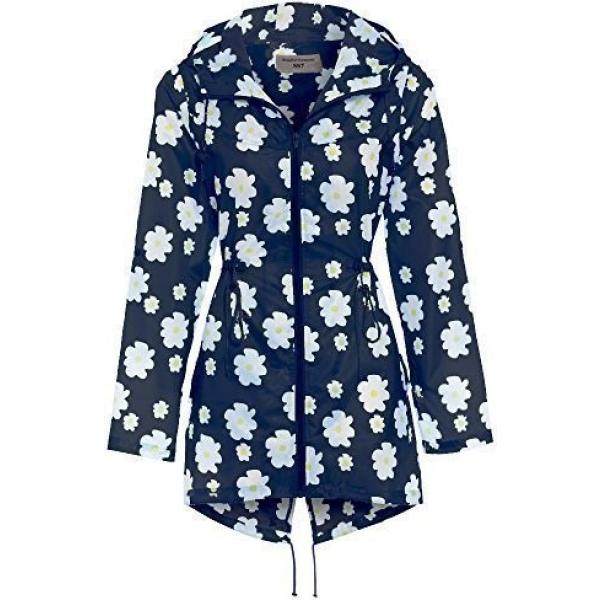 Impermeabile con cappuccio e zip traspirante blu e navy Ss7 blu