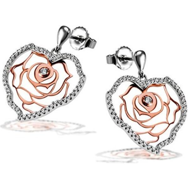 Orecchini scollo profondo in sterling 925 argento Goldmaid grigio