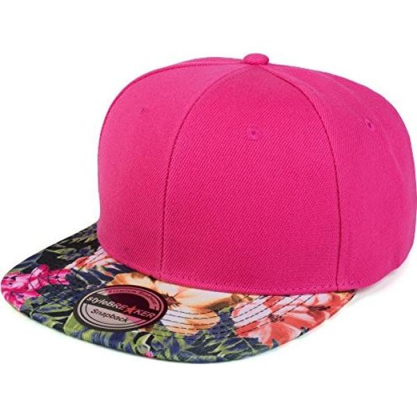 cappelli con visiera StyleBREAKER rosa con stampe