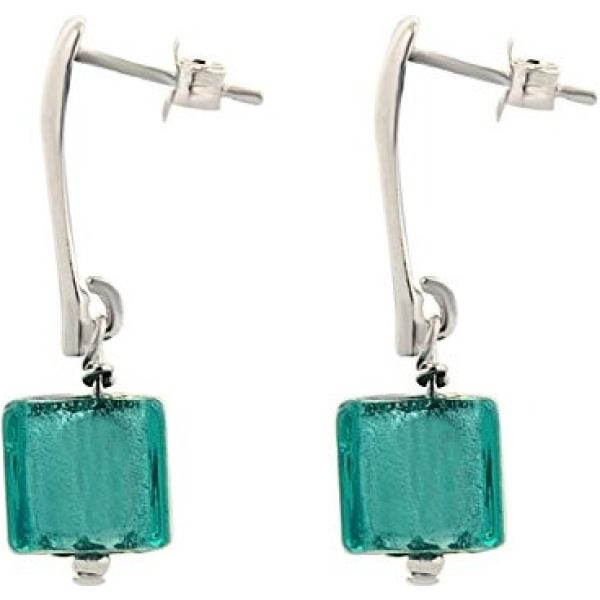 Orecchini in con murano argento Amanti Venezia grigio