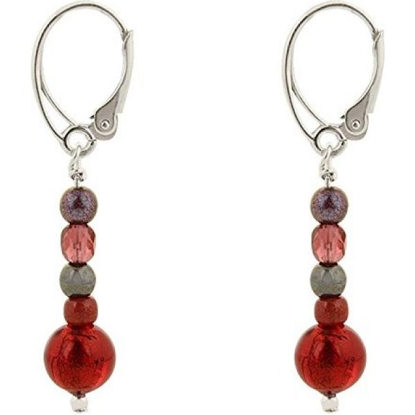 Orecchini pendenti in con murano rosso Amanti Venezia rosso