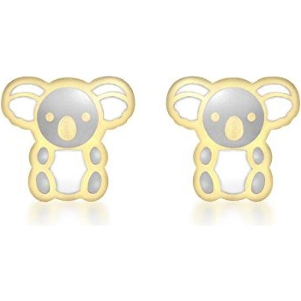 Orecchini a perno in oro giallo 9ct Carissima Gold giallo