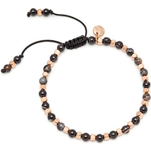 Braccialetto in ottone rosa e beige Lola Rose