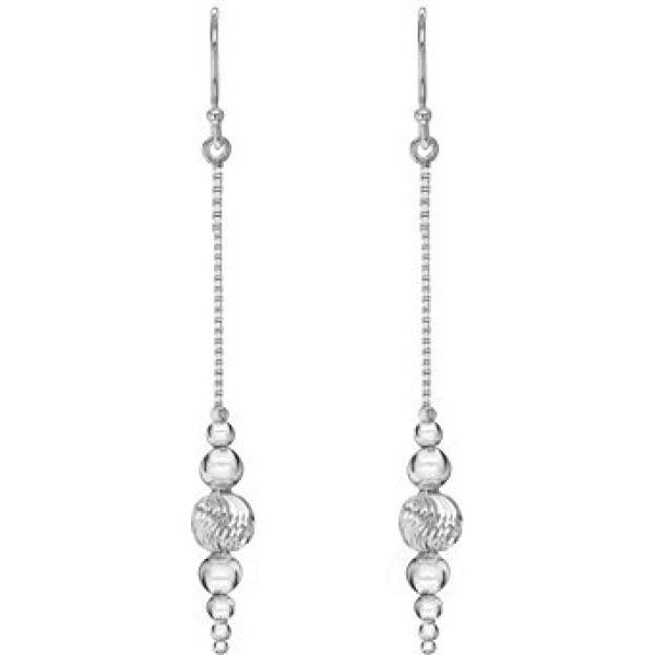 Orecchini pendenti in sterling 925 ipoallergenico argento e bianco Tuscany Silver bianco