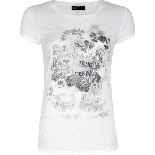 T-shirt con stampa aderente bianco Oodji Ultra bianco con stampe