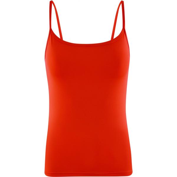 Canottiera con bretelle e spalline sottili aderente arancione Oodji Ultra arancione