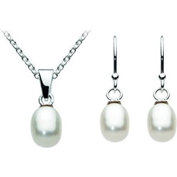 Collana forma ovale in argento 925 Dew grigio