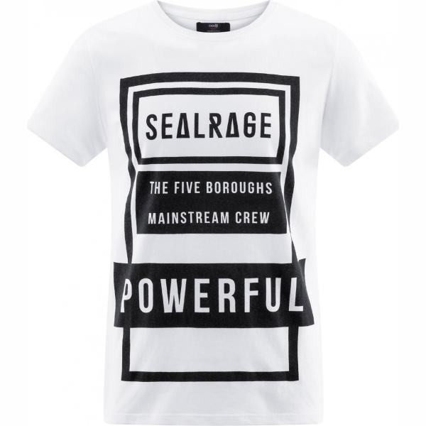 t-shirt Oodji Ultra bianco con stampe