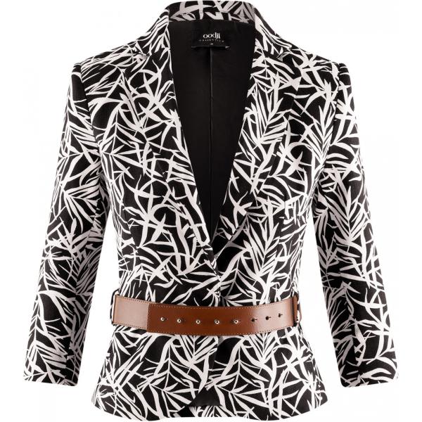 Blazer con cintura nero Oodji Collection nero