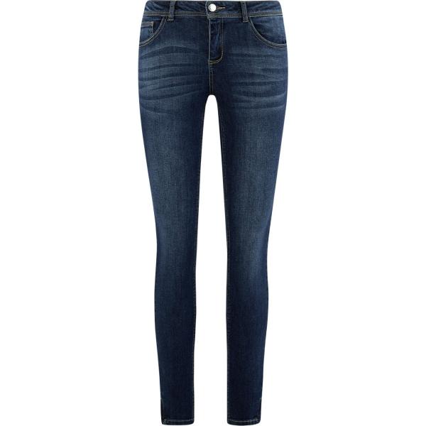 Jeans skinny vita alta con zip aderente blu Oodji Ultra blu