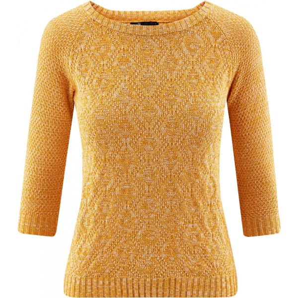 Maglioncino a maniche 3/4 aderente giallo Oodji Ultra giallo
