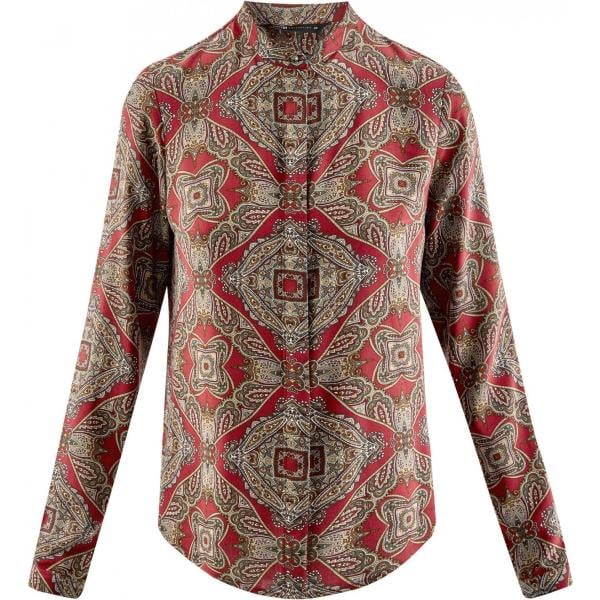 camicia Oodji Collection rosso con stampe