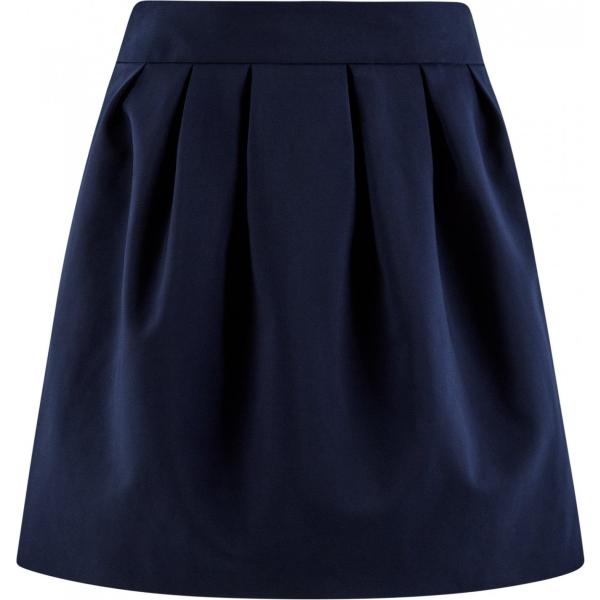 Gonna forma svasata con pieghe blu Oodji Ultra blu